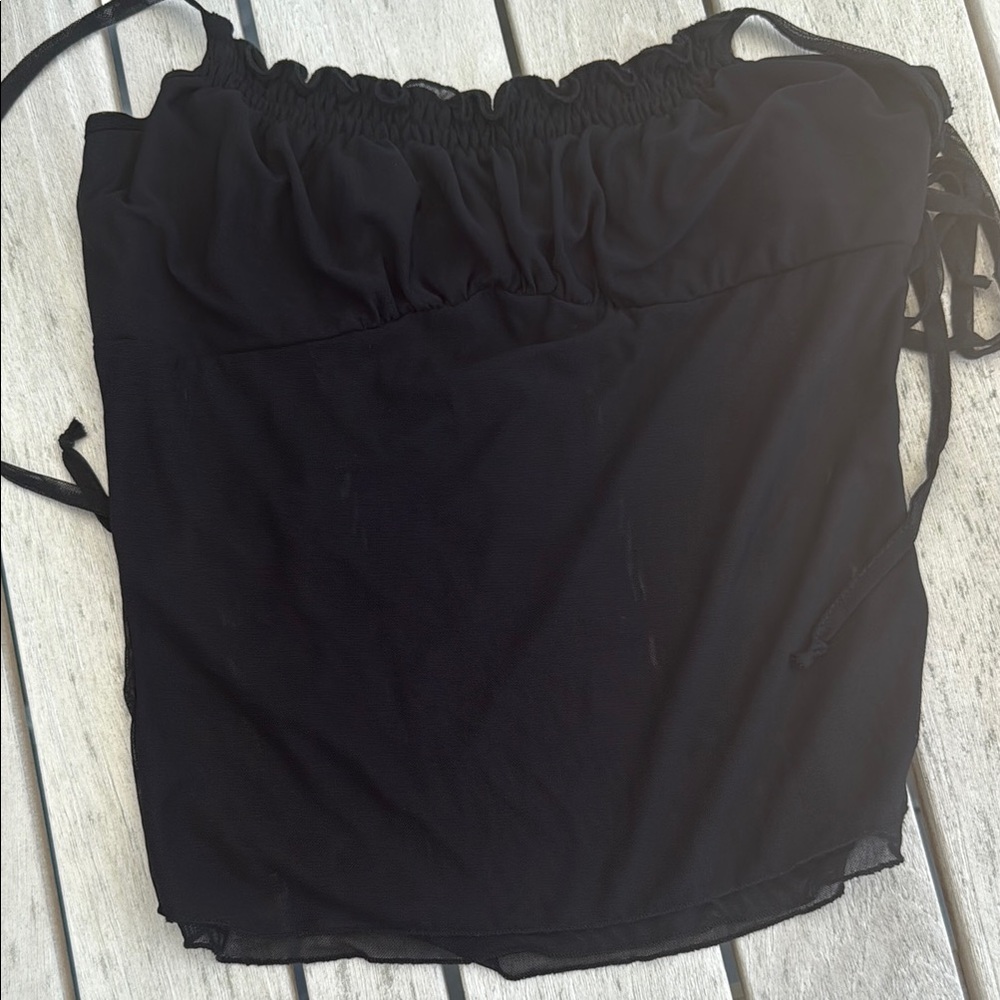 Black Strapless Top